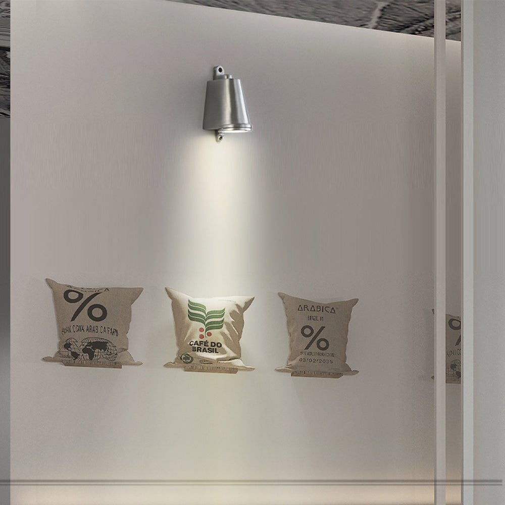 Ray aplică de perete industrială din metal, în formă de clopot, negru/gri/cupru/aluminiu