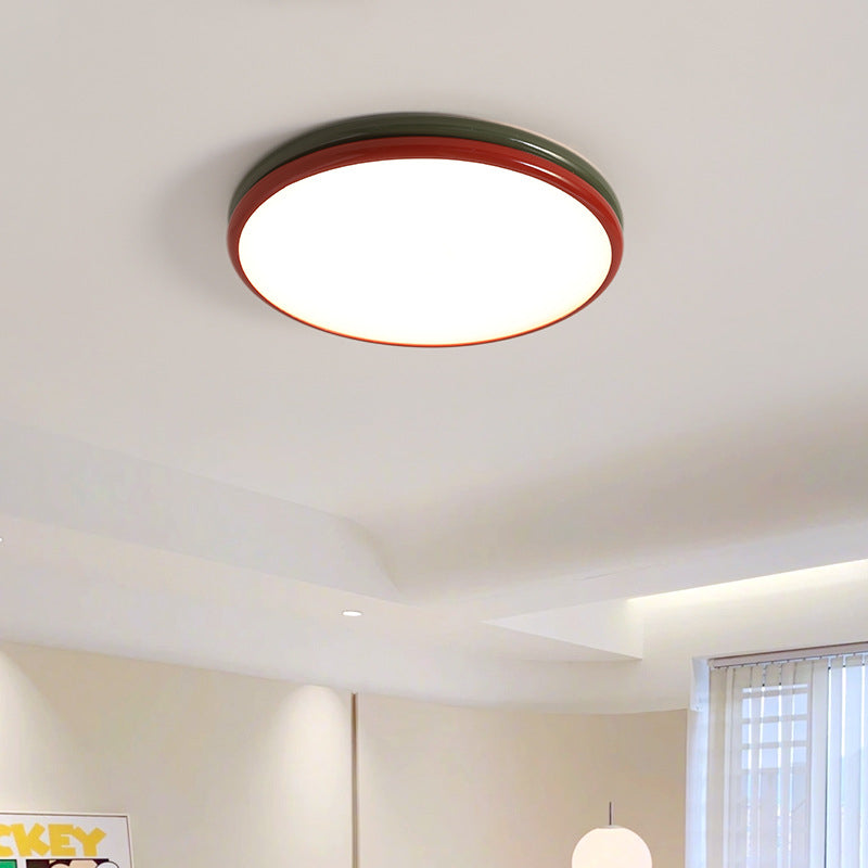 Arisha plafonieră aplicată roșie, modernă, LED, pentru living și dormitor