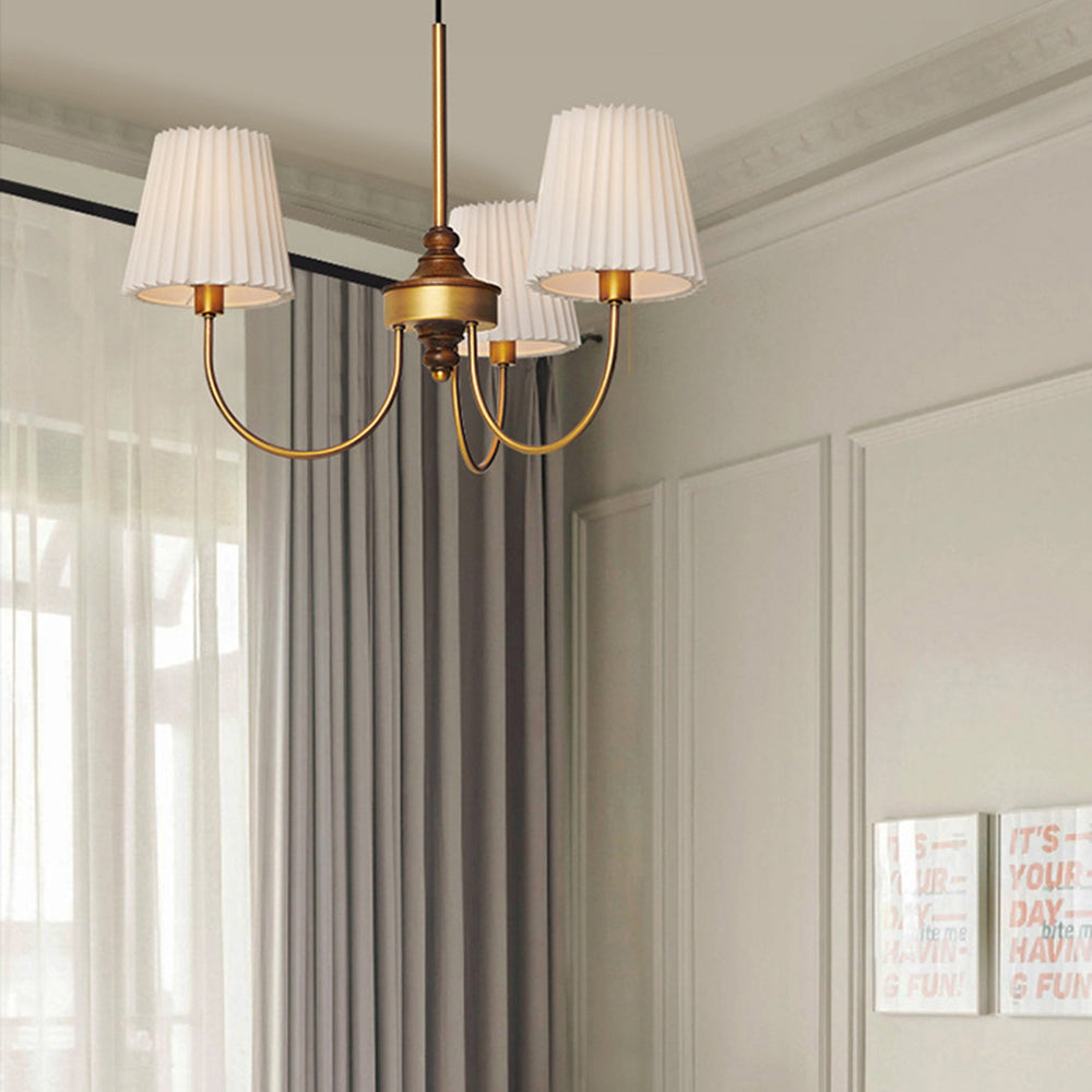 Silva candelabru  modern Retro din stofă, alb/verde