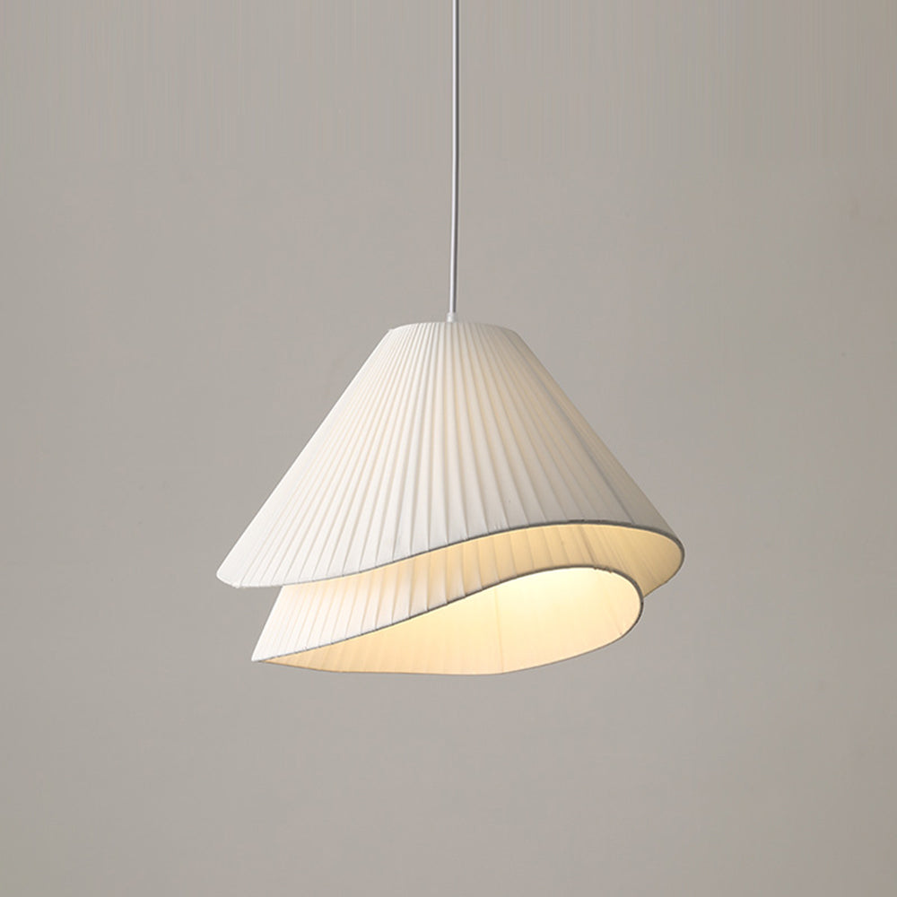 Ritta lampă suspendată minimalistă cu dublă suprapunere din țesătură LED, alb