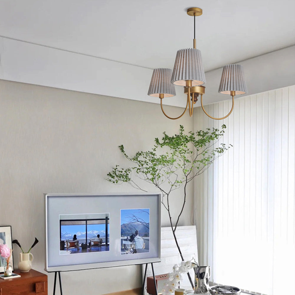Silva candelabru  modern Retro din stofă, alb/verde