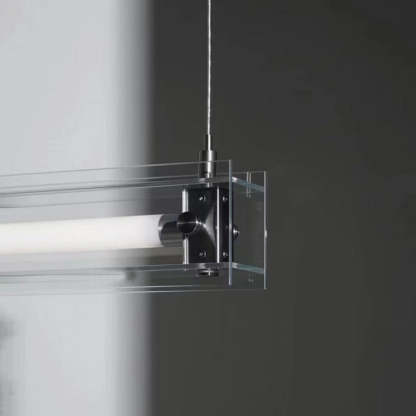 Arisha lampă suspendată albă din metal, minimalistă, liniară