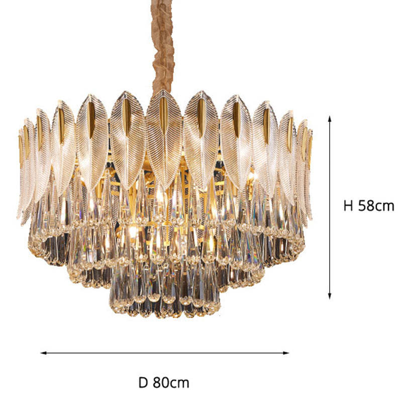 Arisha de lux Feather cristal candelabru, living