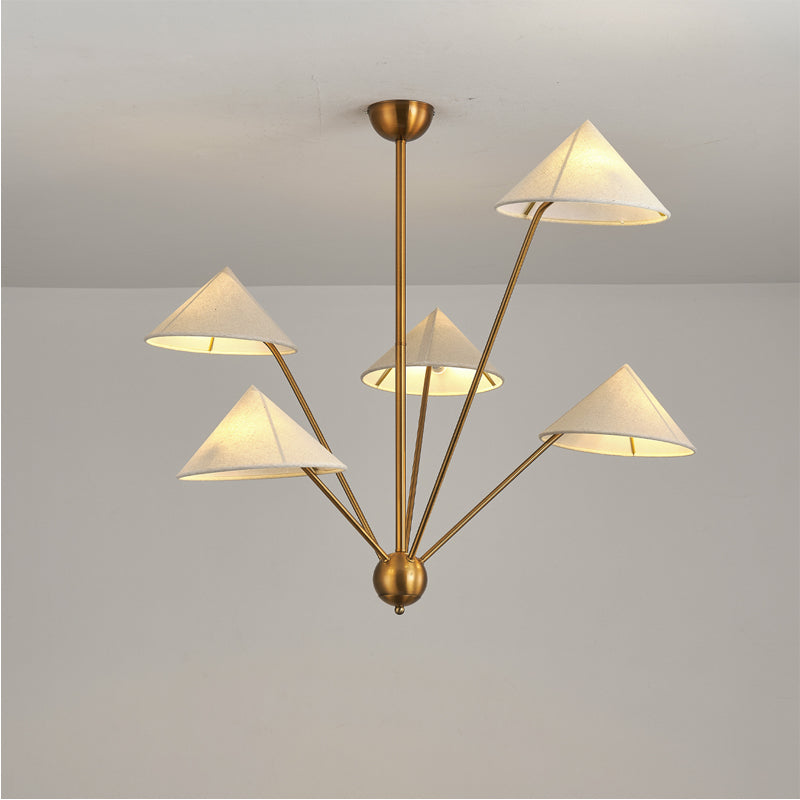 Silva Retro Simplu LED candelabru metal alamă 5 Lumină Cameră de zi/Bucătărie
