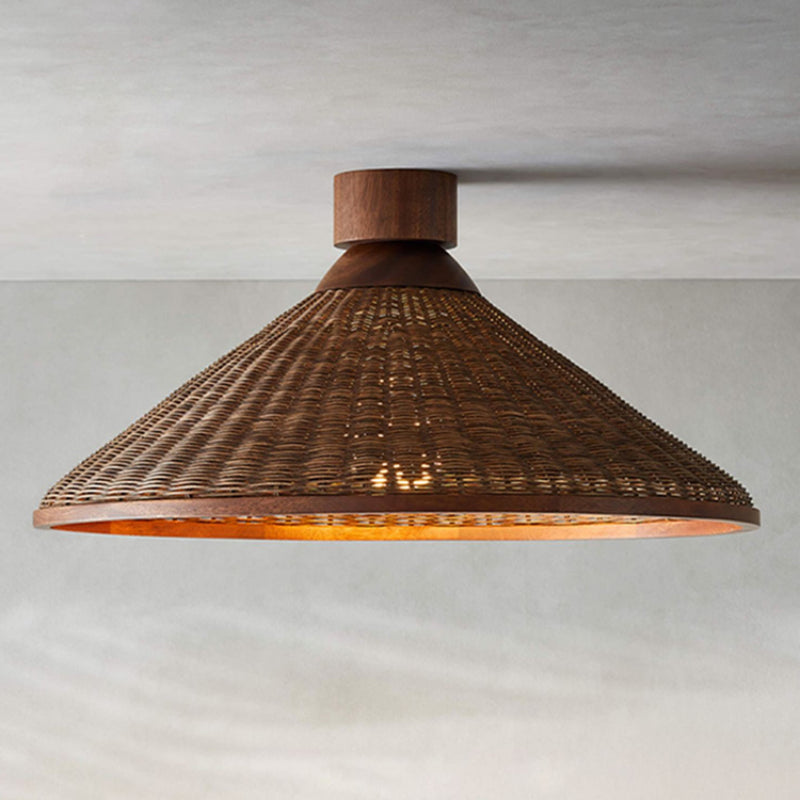 Silva lampă suspendată Retro Design LED din ratan pentru living/restaurant/hotel