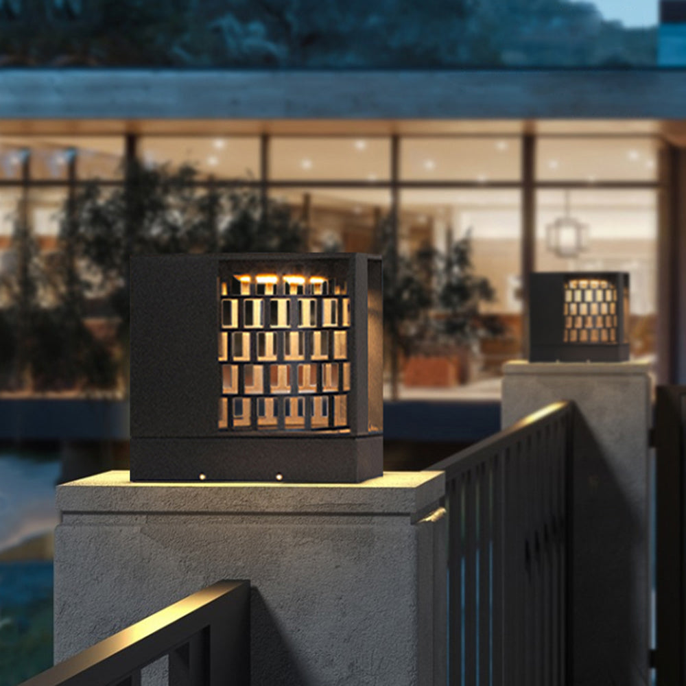 Ray lampă de masă modernă cu model metalic pentru exterior, negru
