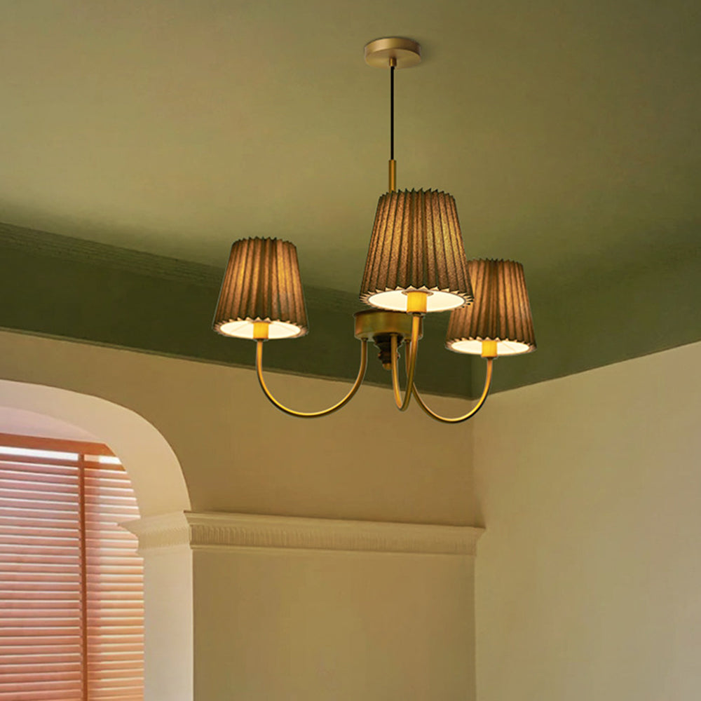 Silva candelabru  modern Retro din stofă, alb/verde