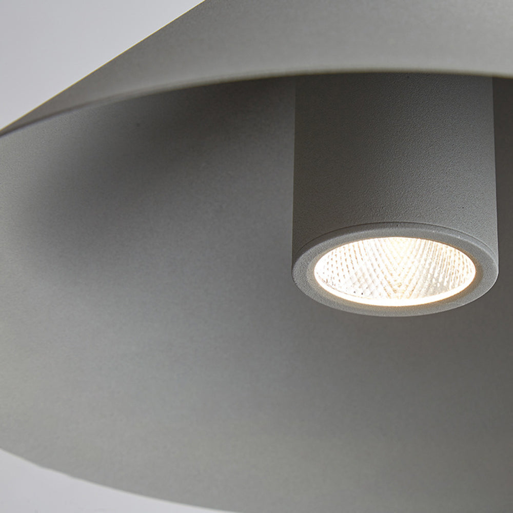 Arisha lampă suspendată gri din metal, minimalistă, conică