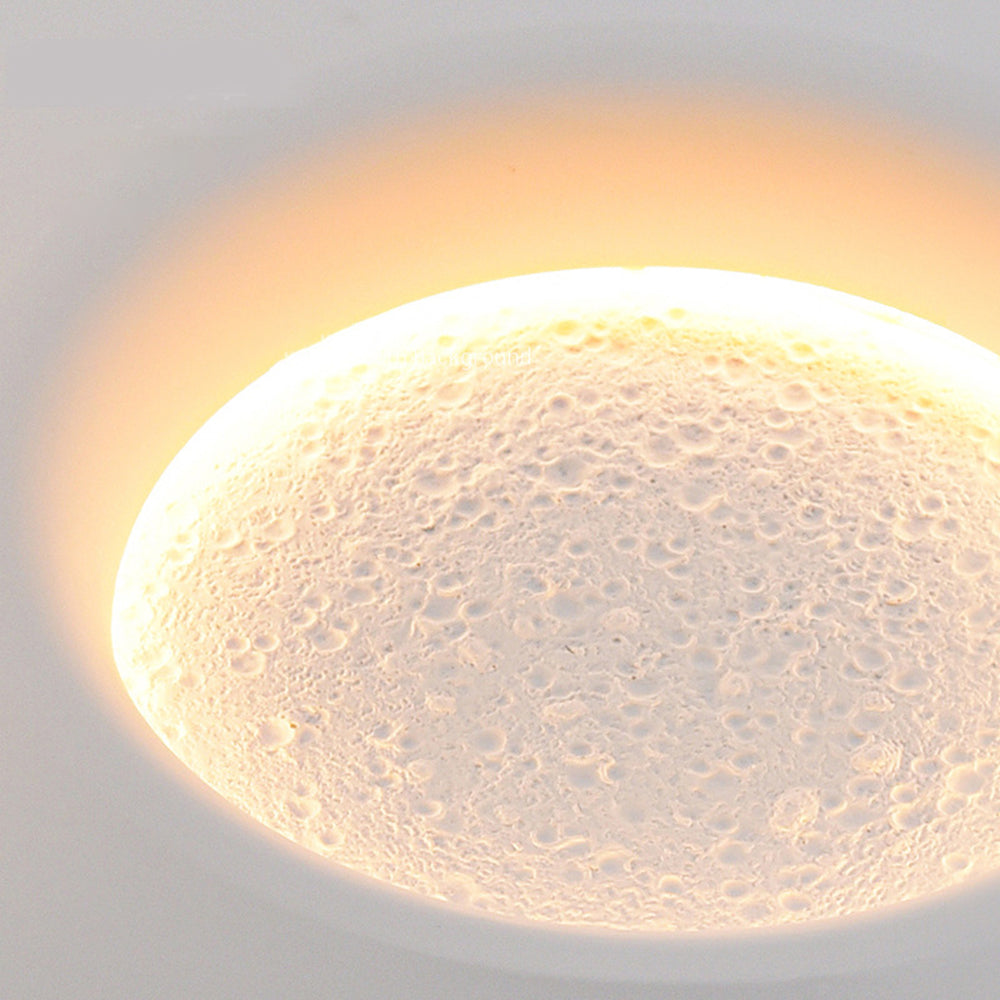 Aria Decorative Moon metal/Gypsum aplică de perete, alb
