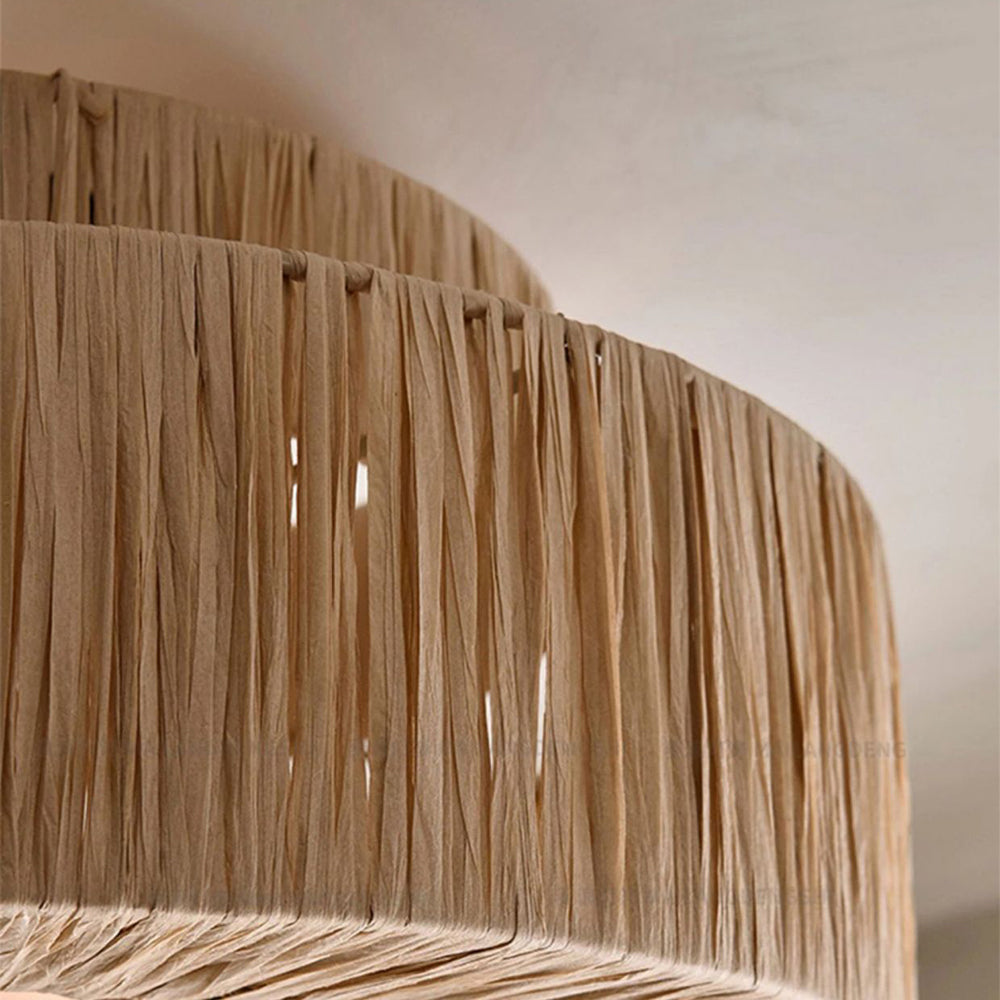 Muto lampă suspendată rustic boho din ratan, stil 3