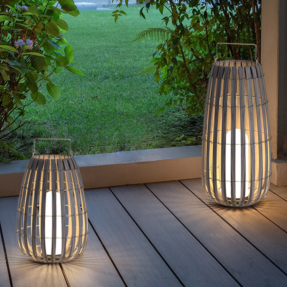 Ray Retro Lantern lampadar Solar/Reîncărcabil pentru exterior Maro
