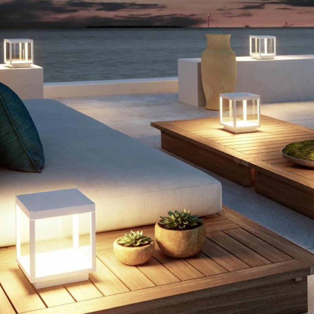 Ferra lampadar contemporan Solar cu Încărcare pentru exterior