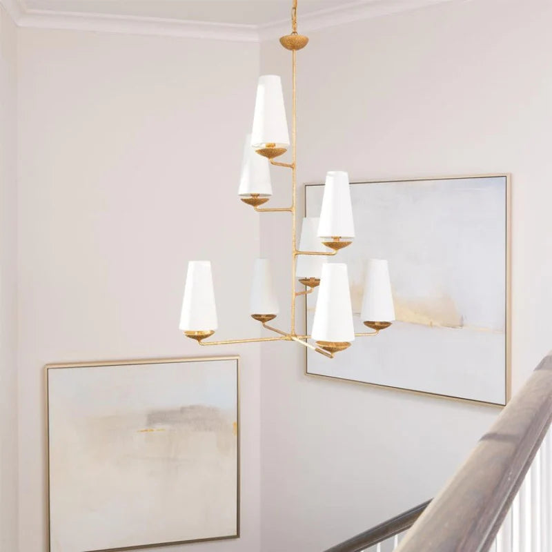 Silva candelabru alb și negru, vintage, LED, pentru dormitor și bucătărie