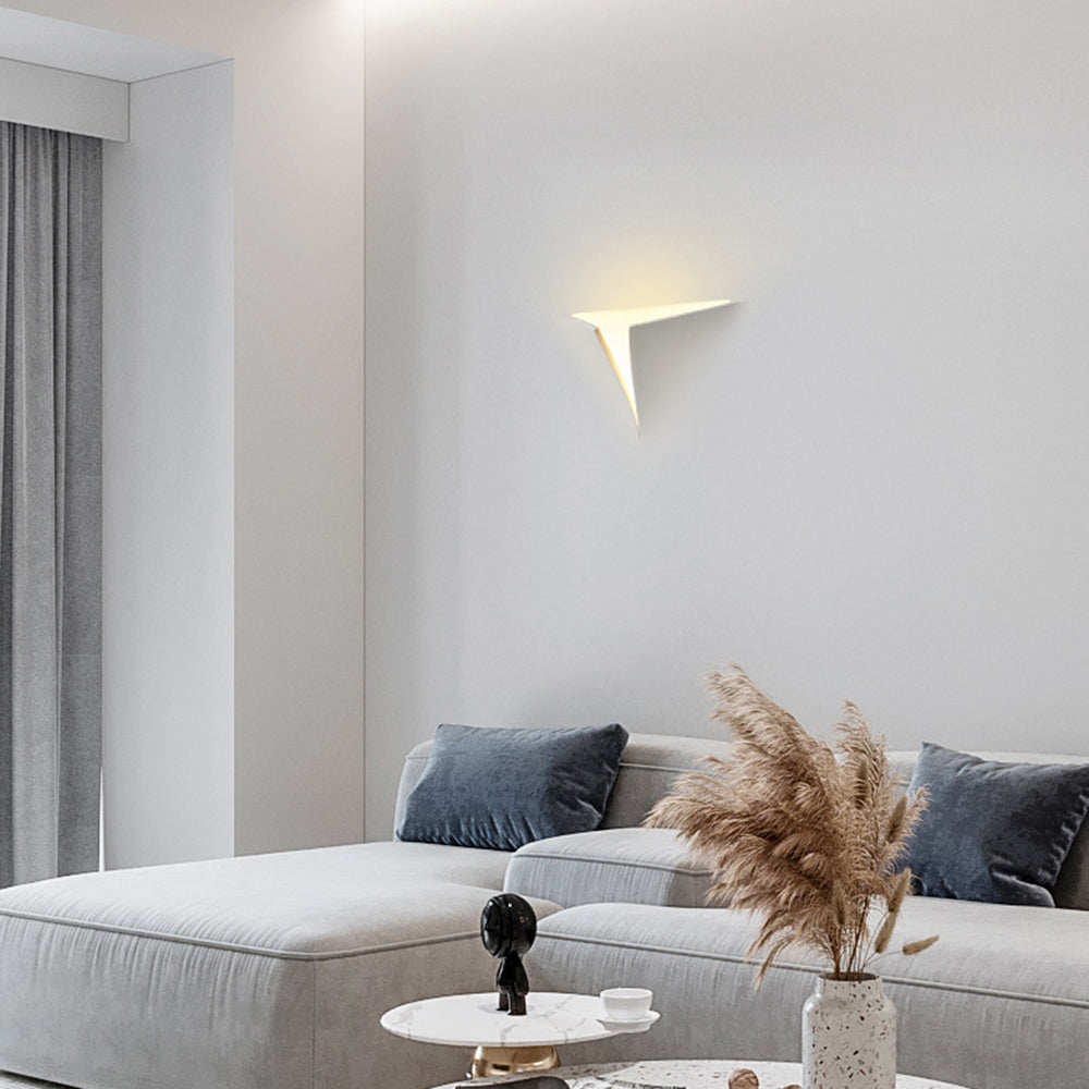 Aria aplică de perete modernă Recondusă din metal/Gips cu LED, alb