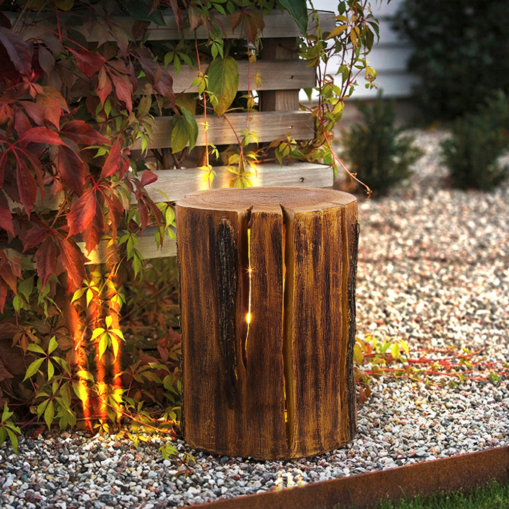 Ray lampadar pentru exterior din lemn natural