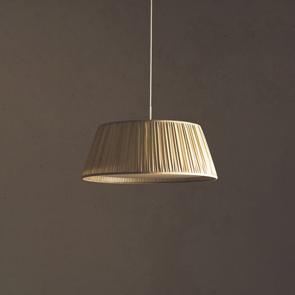 Ritta lampă suspendată plisată Wabi Sabi, metal/Textil, living