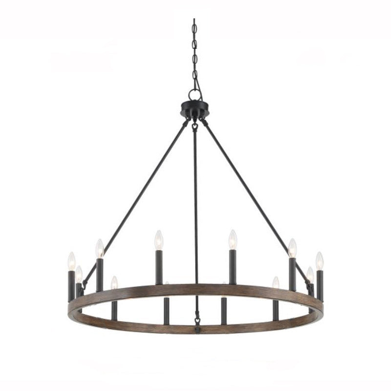 Silva candelabru negru din metal, modern, industrial, LED, pentru living