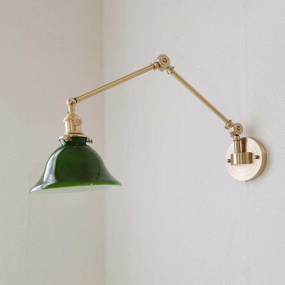 Tiffany Vintage Foldable aplică de perete, Verde/alb