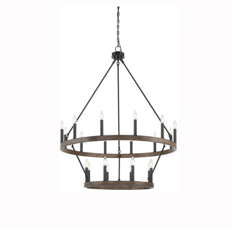 Silva candelabru negru din metal, modern, industrial, LED, pentru living