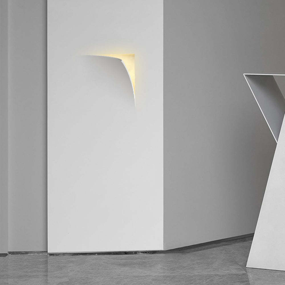 Aria aplică de perete modernă Recondusă din metal/Gips cu LED, alb