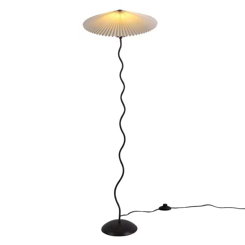 Ritta lampadar din material textil, modern, în formă de ciupercă, LED