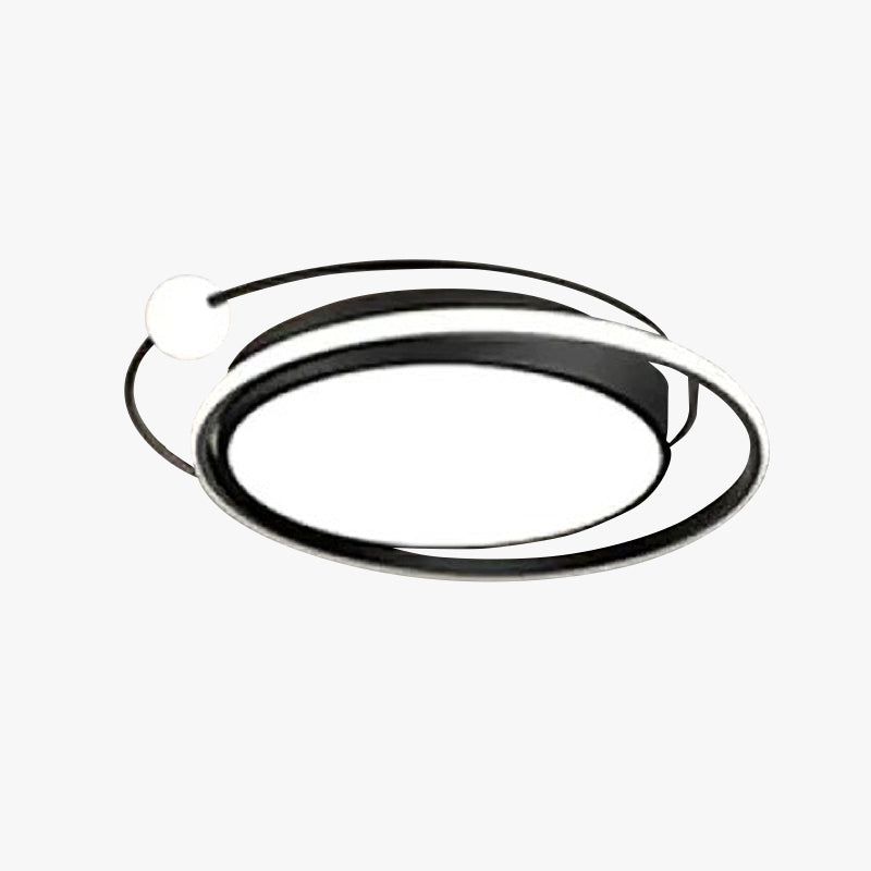 Arisha plafonieră aplicată modern Multi Orbit, negru/auriu