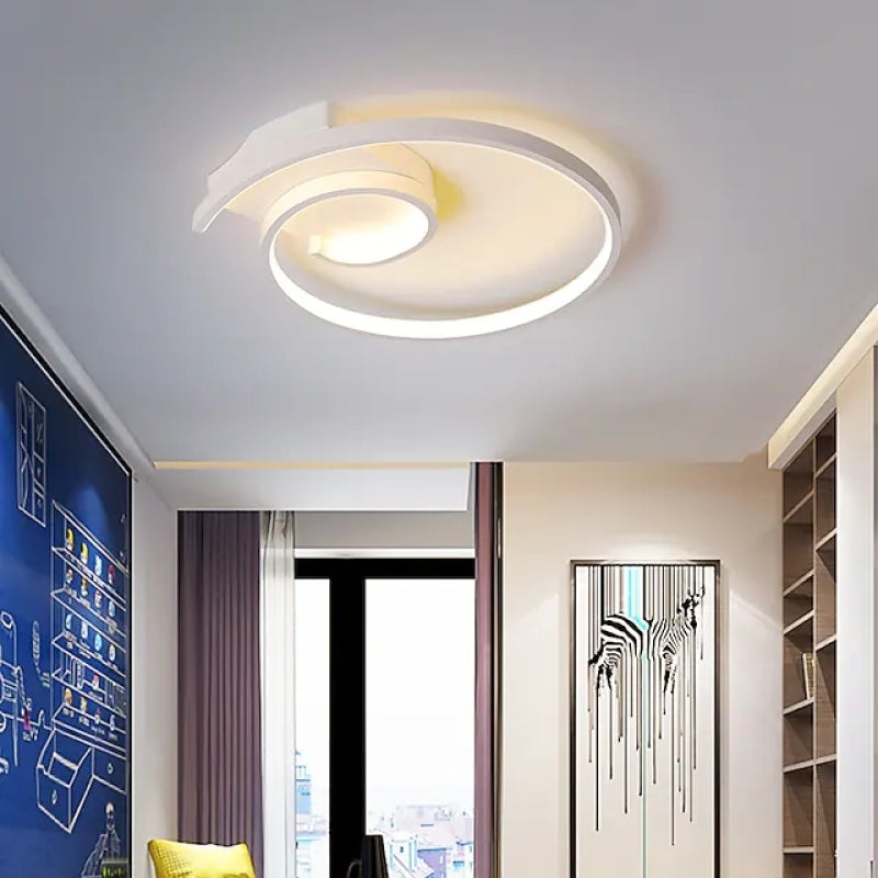 Arisha plafonieră modernă cu Design Spiralat din metal, negru/alb