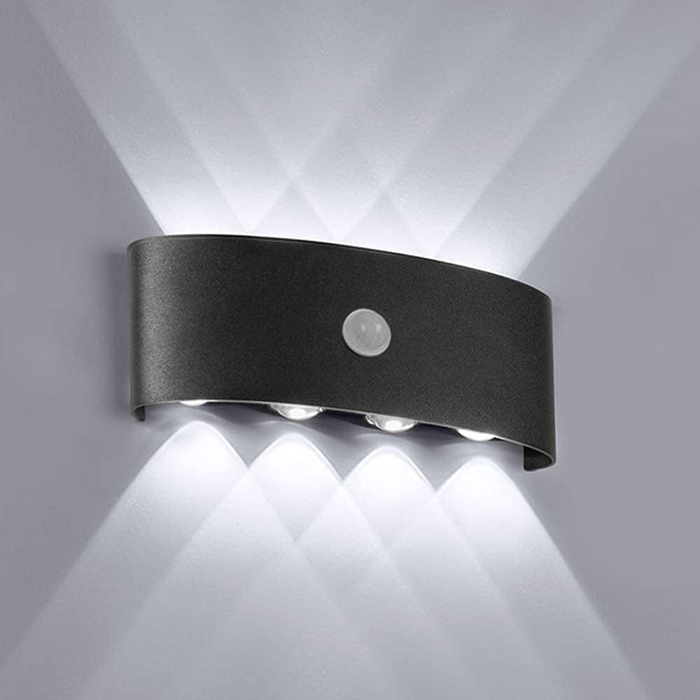Ray modern Simplu metal/ Fixtures Up And Down LED Light aplică de perete, negru/alb