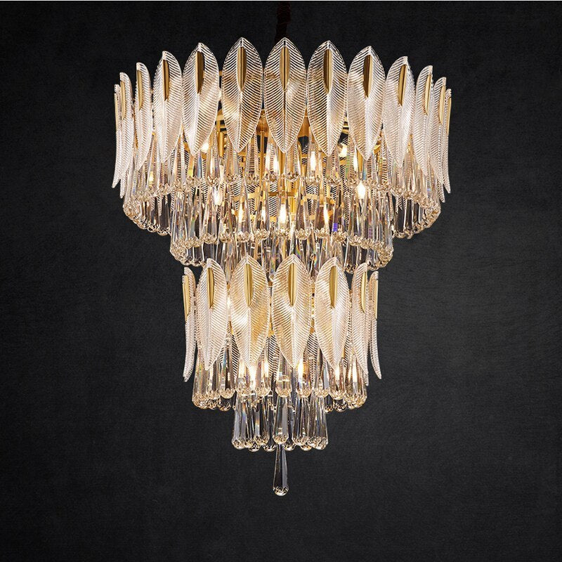 Arisha de lux Feather cristal candelabru, living