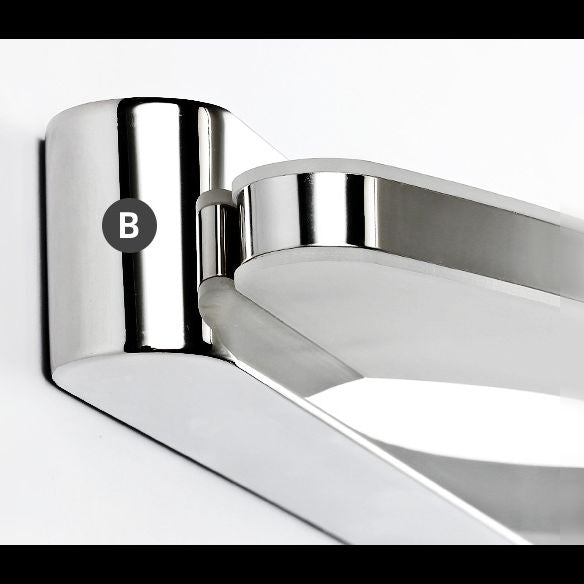 Arisha minimalist Oval oglindă aplică de perete, crom, dormitor/Bathroom, pentru baie