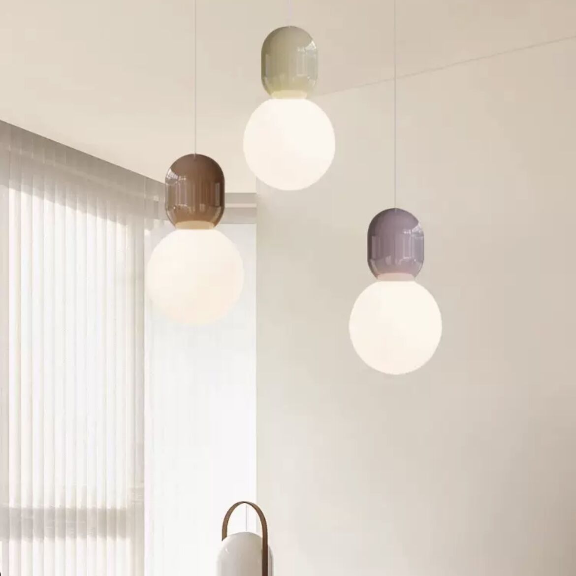 Valentina modern lampă suspendată minimalistă din sticlă/metal pentru Sufragerie