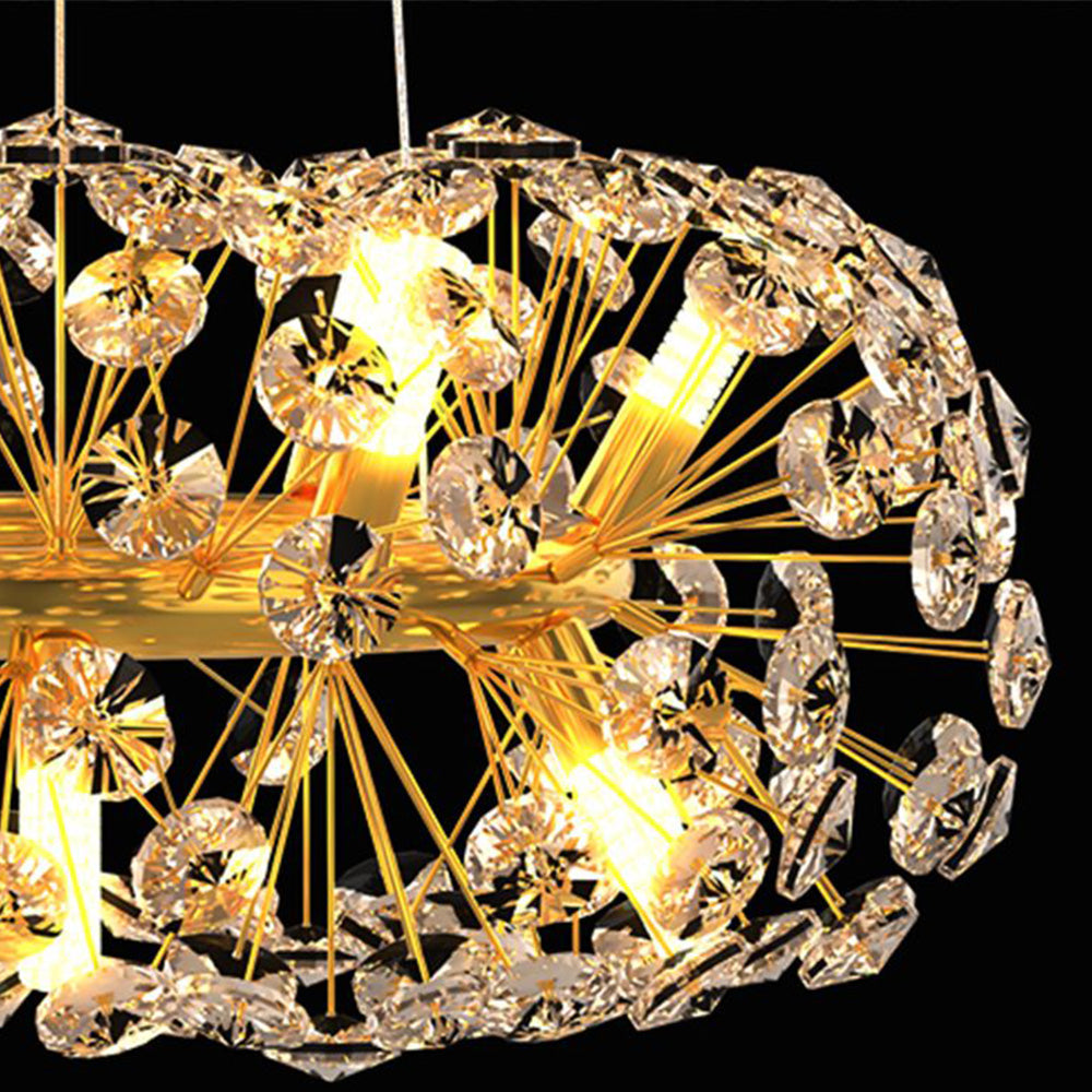 Arisha de lux Lineal/floare candelabru, auriu, metal/cristal