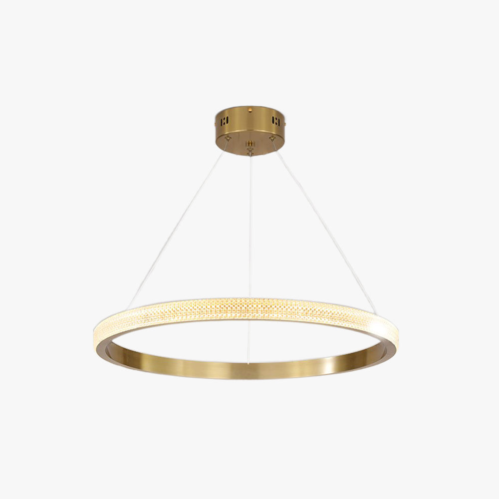 Kristy lampă suspendată modernă Inel metal/Acrilic LED, negru/Aur