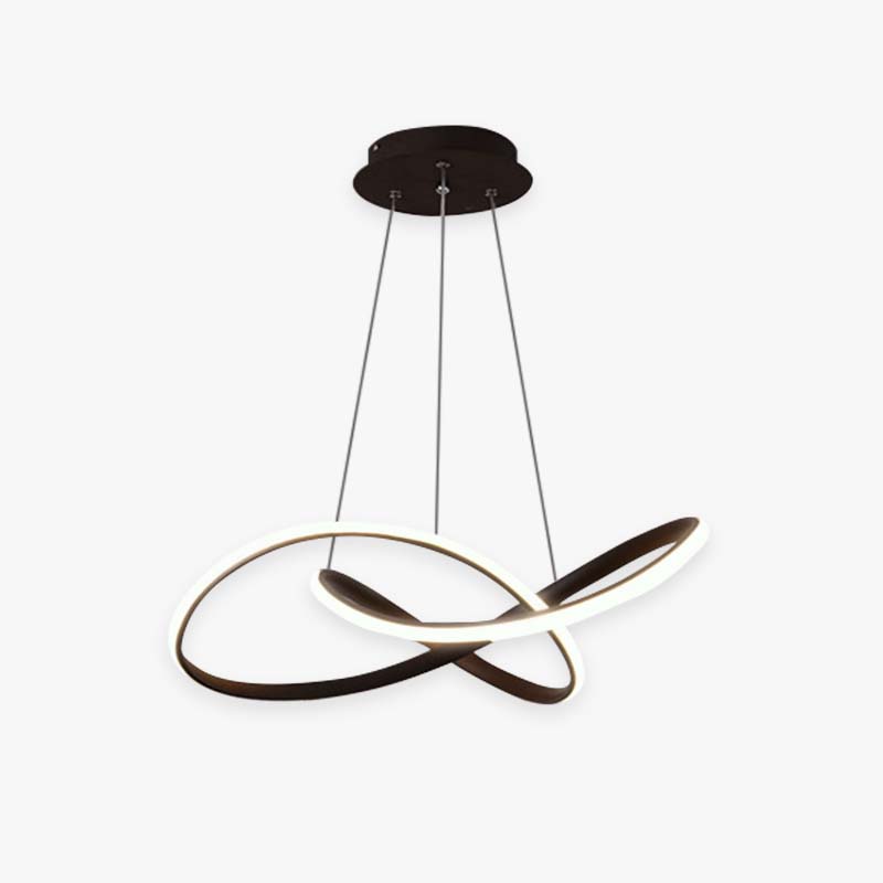 Arisha lampă suspendată LED modern, negru/alb, living/dormitor