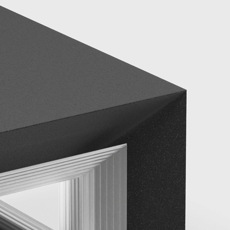 Ray lampă suspendată contemporană LED din metal pentru exterior, neagră
