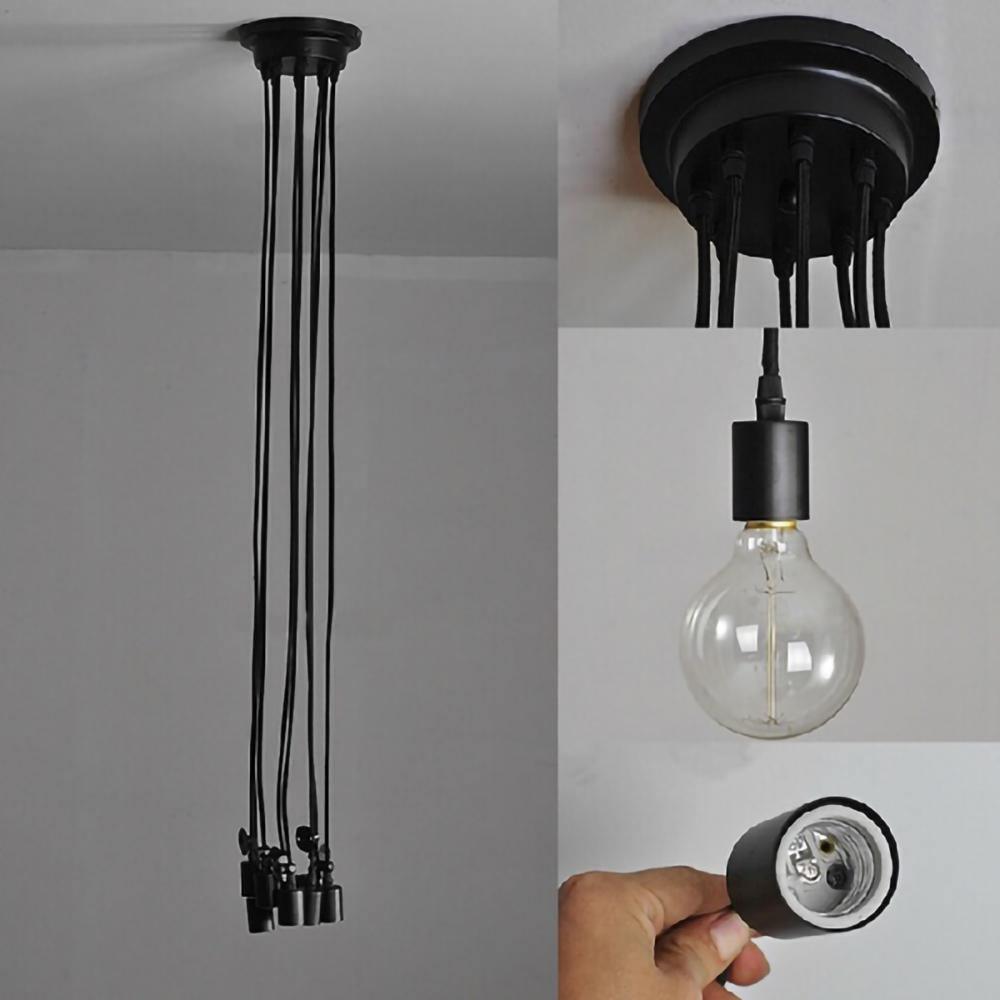 Silva Retro Country LED Spider candelabru, negru/alb