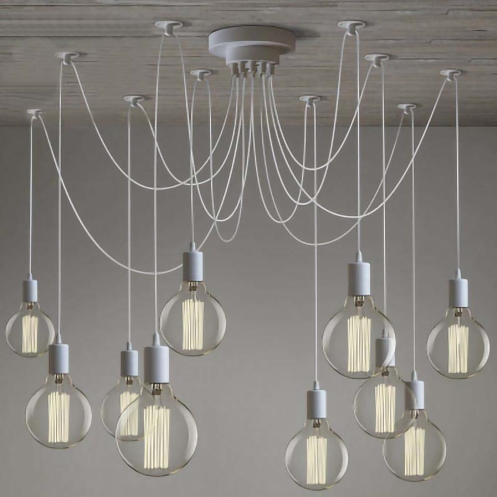 Silva Retro Country LED Spider candelabru, negru/alb
