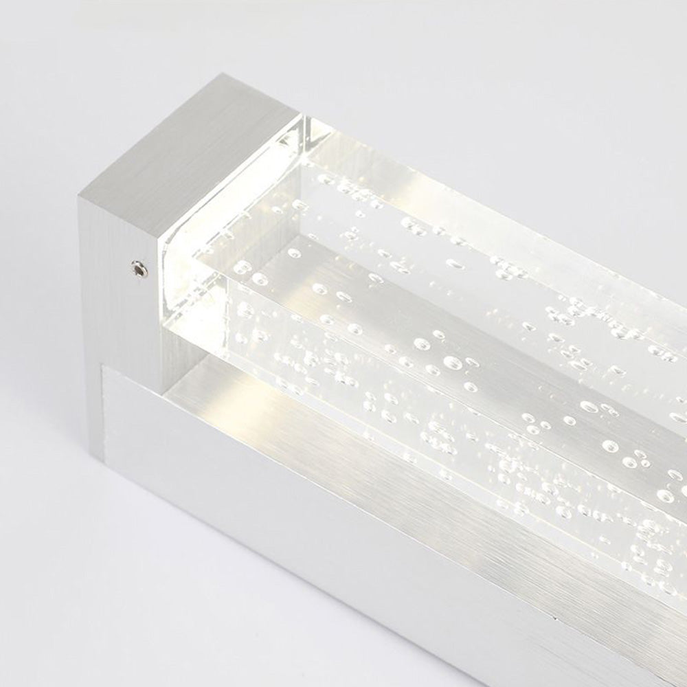 Arisha aplică de perete LED cu față din oglindă rectangulară transparentă, Băi