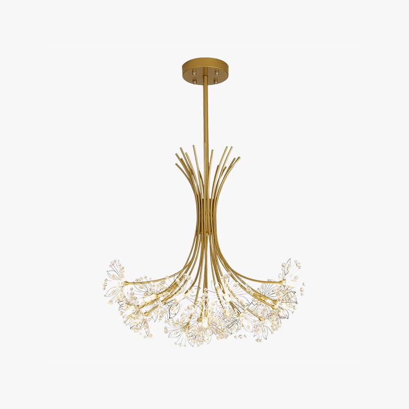 Arisha candelabru modern Art Deco din cristal cu Formă Sputnik, negru/Aur