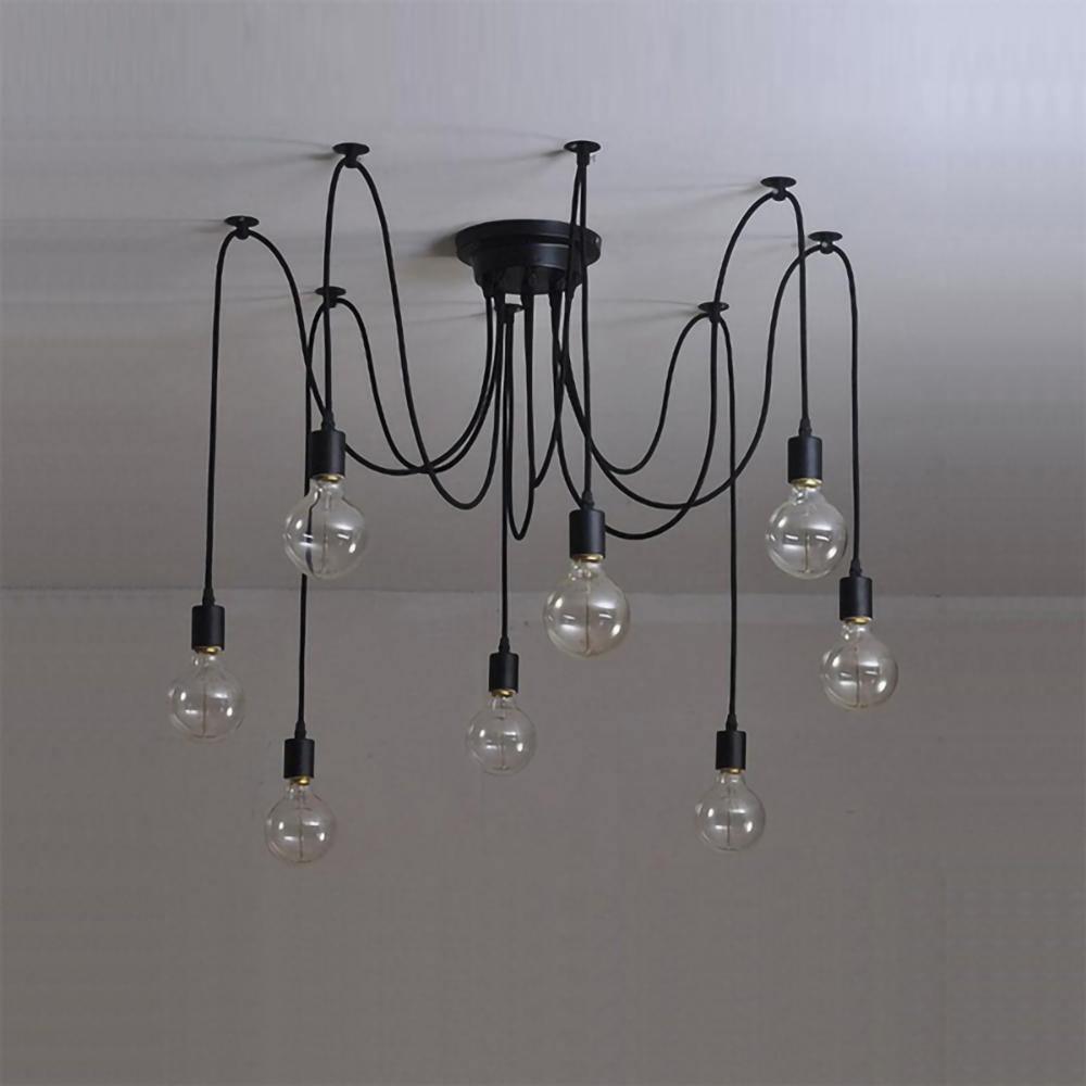 Silva Retro Country LED Spider candelabru, negru/alb