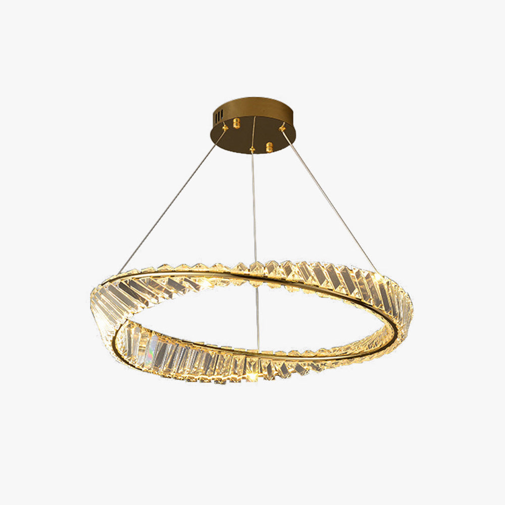 Kristy candelabru auriu din sticlă, modern, de lux, rotund