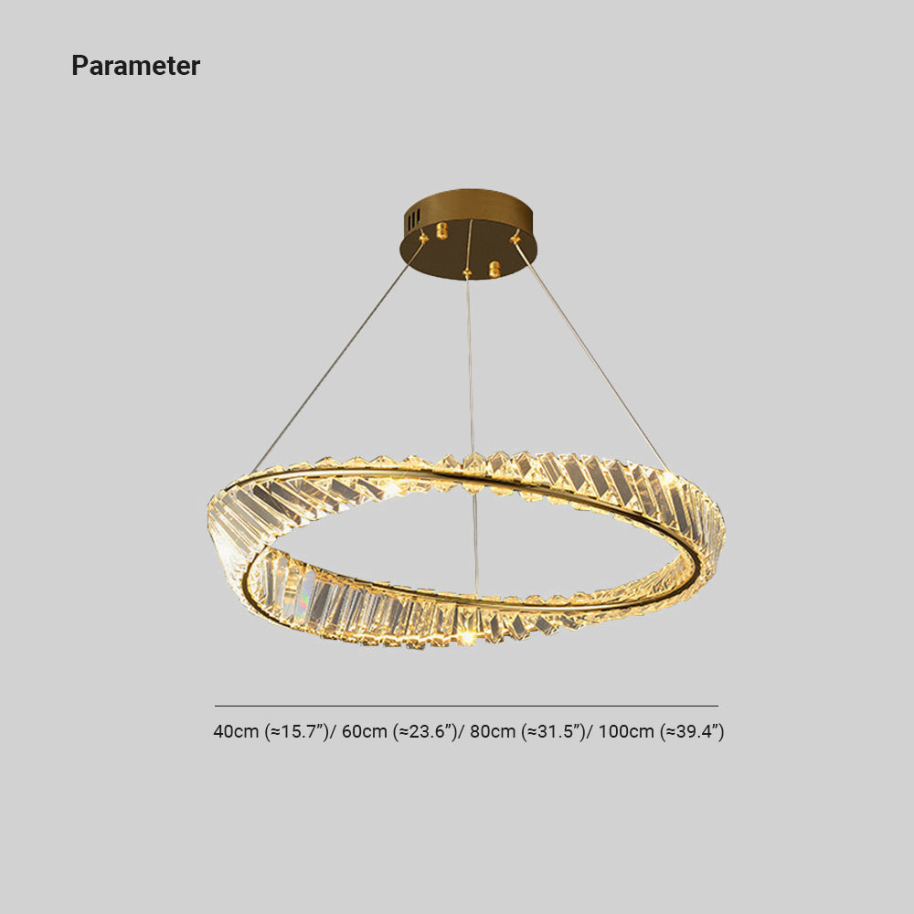Kristy candelabru auriu din sticlă, modern, de lux, rotund
