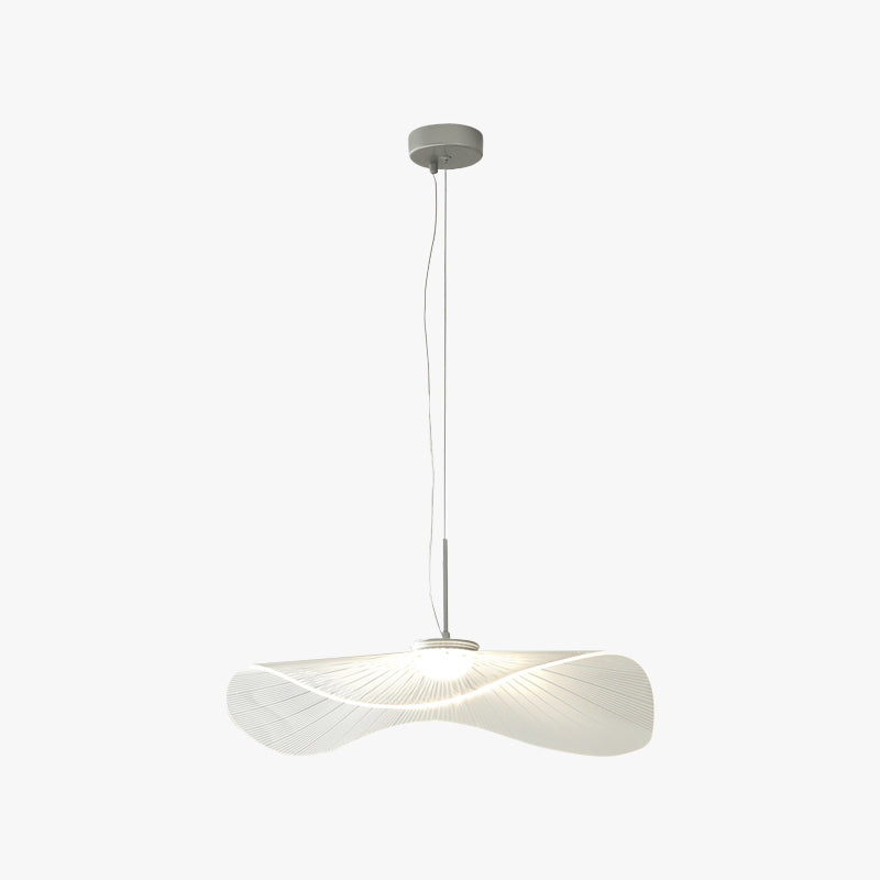 Arisha lampă suspendată designer în formă de frunză de lotus din metal, alb