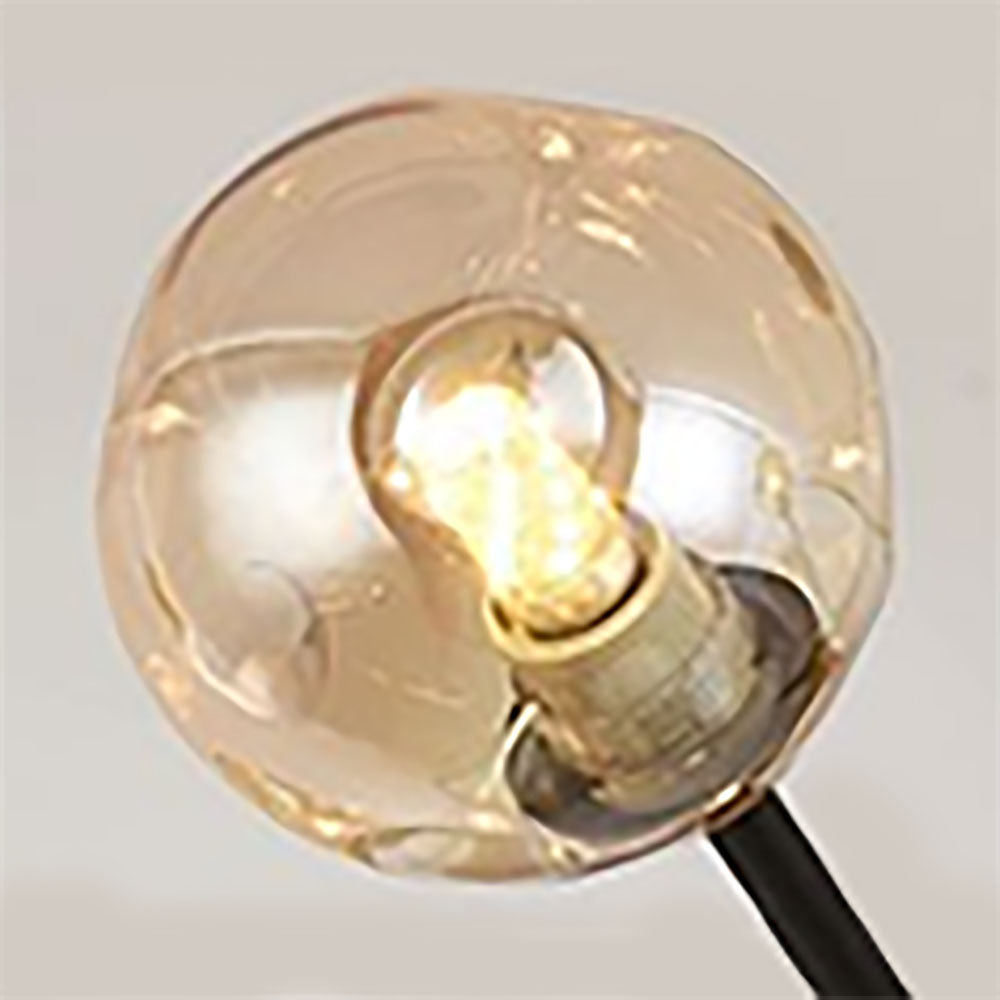 Valentina lampă suspendată Decorativă cu LED din sticlă, Formă de Bulă, Culoare chihlimbariu