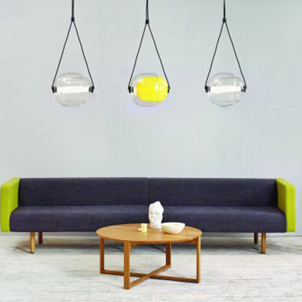Valentina modern Bubble sticlă lampă suspendată, Blue/Yellow/Pink/Smoky Grey/alb/transparent, în culoare albastră, în culoare galbenă, în culoare roz, în culoare gri