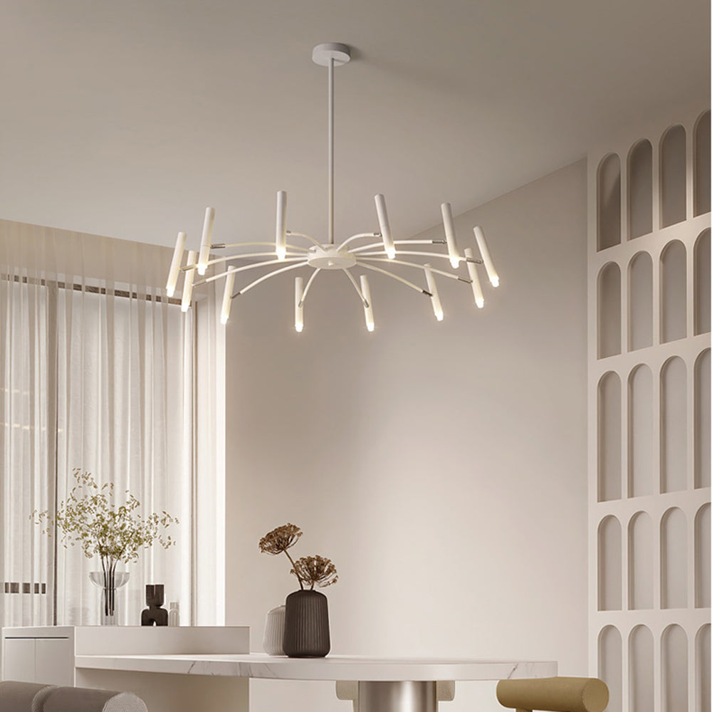 Arisha modern Blown Linear metal Multi-heads candelabru