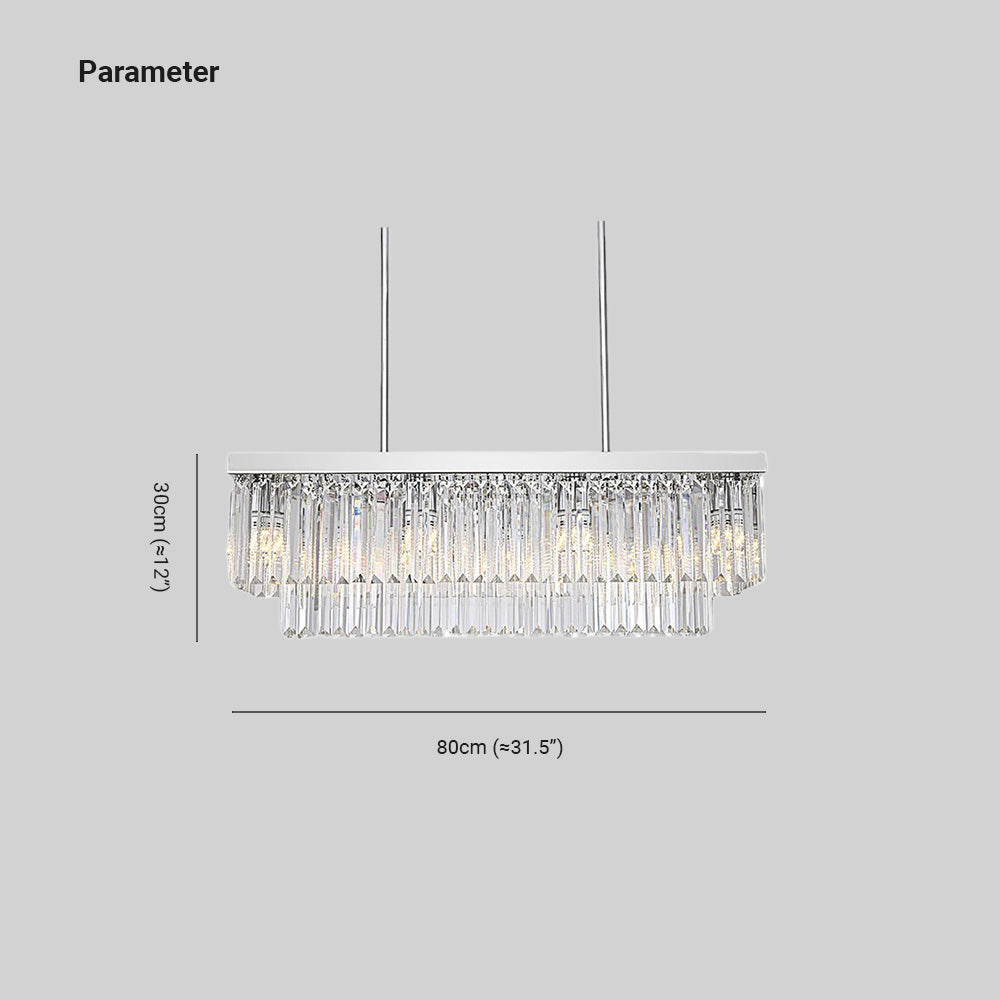Kristy lampă suspendată Art Deco modern LED, cristal/metal