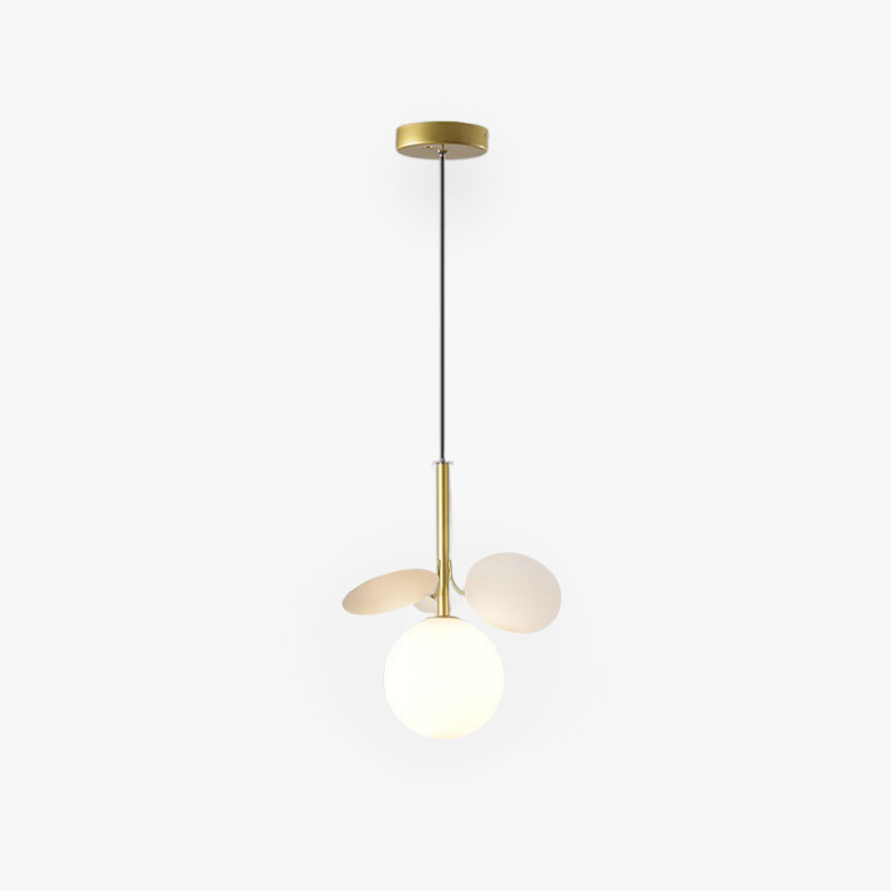 Arisha Art Deco lampă suspendată glob, Multi-Culoare/alb, metal/sticlă