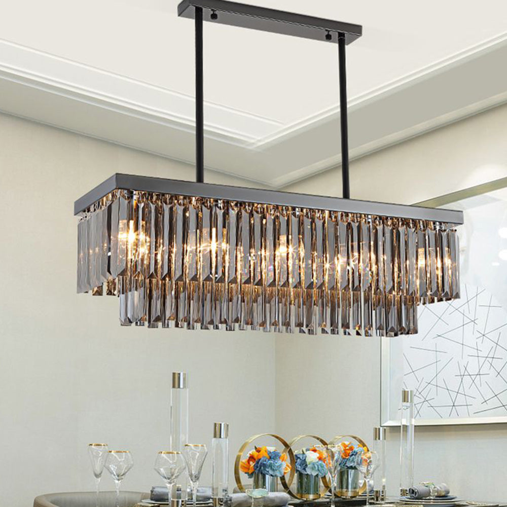 Kristy Design lampă suspendată Dreptunghiulară din metal, neagră