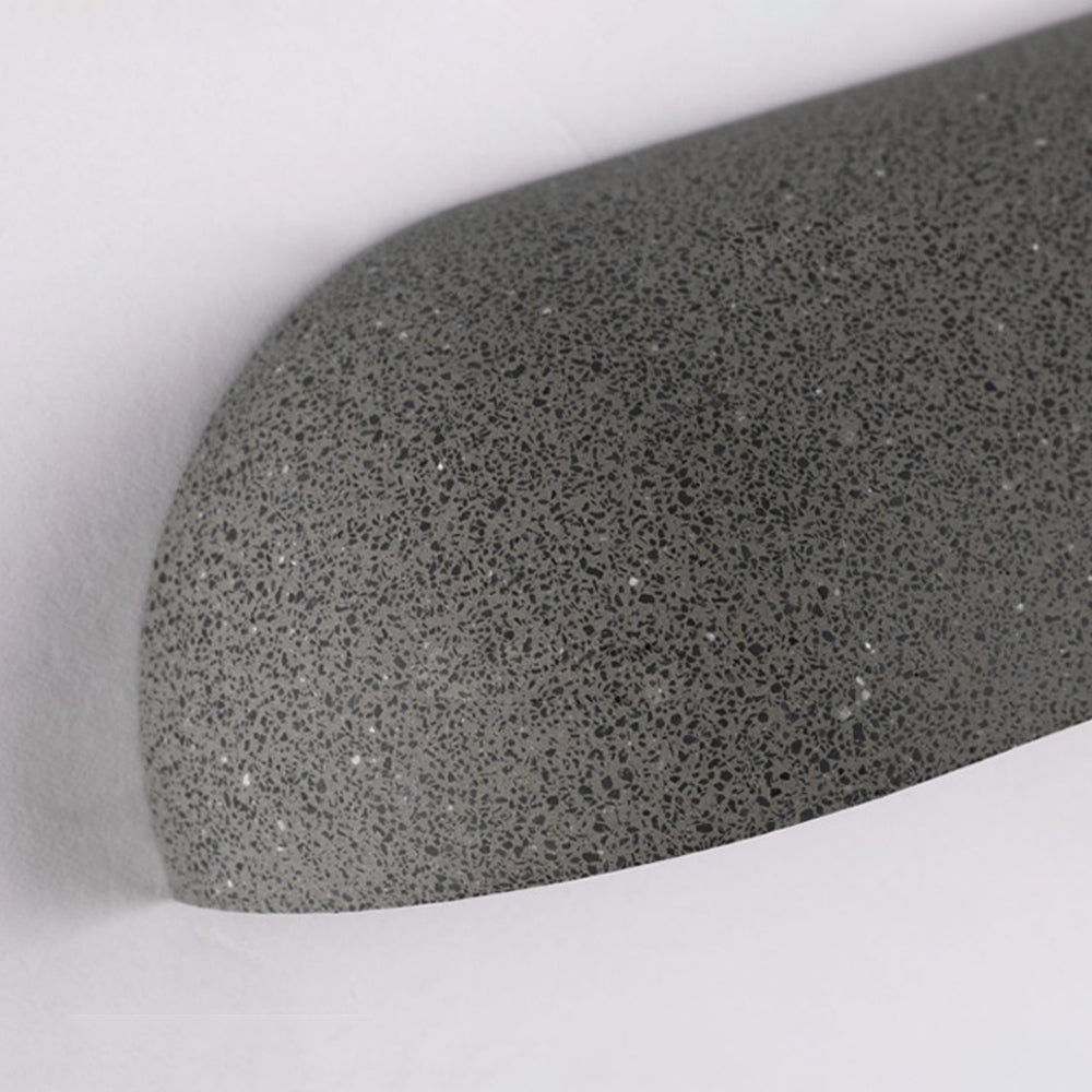 Ray aplică de perete pentru exterior modern minimalist semi-elicoidal din metal/piatră, negru/alb